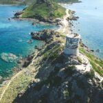 Corsica wild coastline with turquoise water