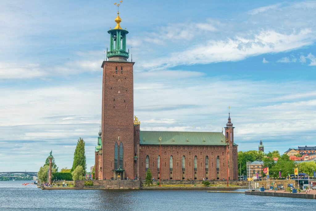 Stockholm City Hall beside the water